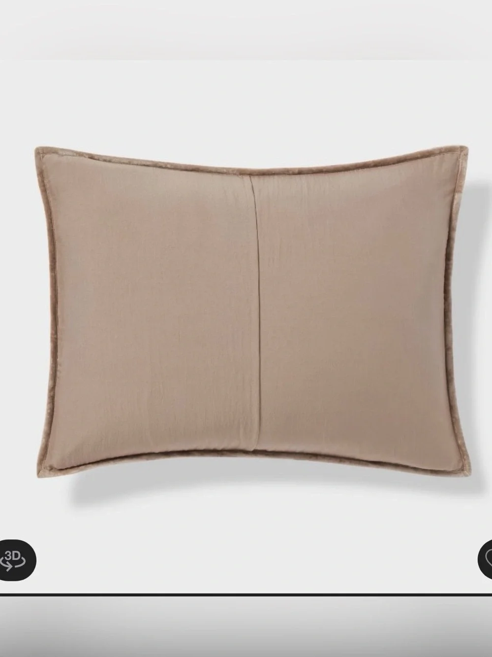 NEW Threshold Standard Luxe Diamond Stitch Velvet Quilt Pillow Sham Light Brown